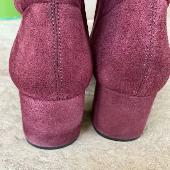 Prada Suede Ankle Boots‎ Burgundy 36